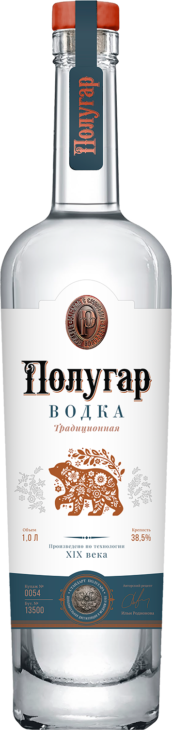 Водка Vodka Polugar, 1 л