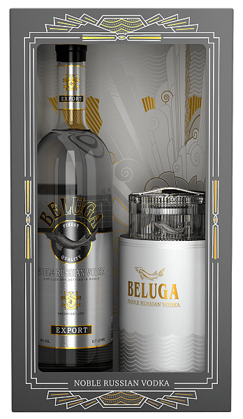 Beluga Noble Export (gift box with caviar serving dish), 0.7 л