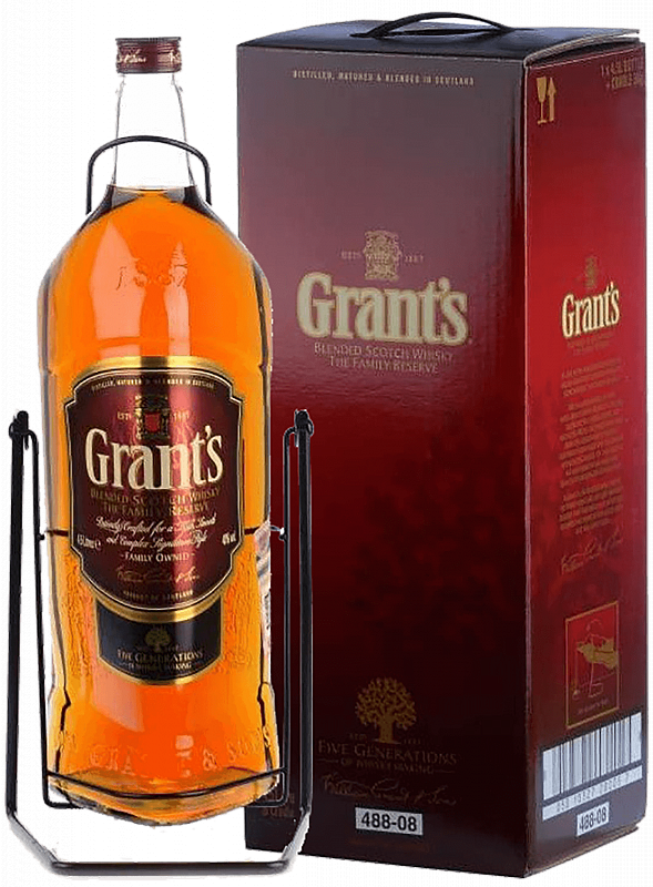Грантс Фэмили Резерв купажированный шотландский виски в подарочной упаковке 4.5 л