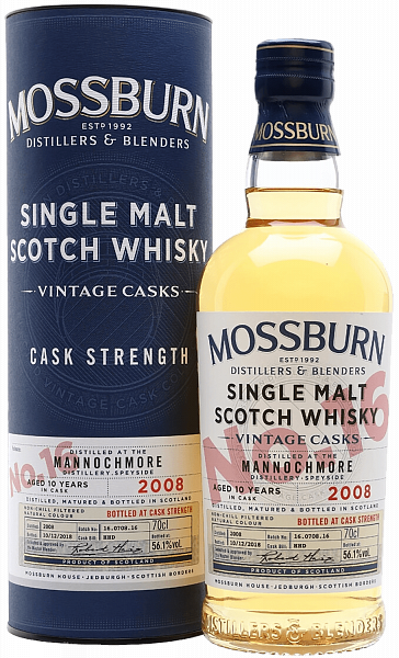 Mossburn Vintage Casks No.16 Mannochmore Single Malt Scotch Whisky (gift box), 0.7 л