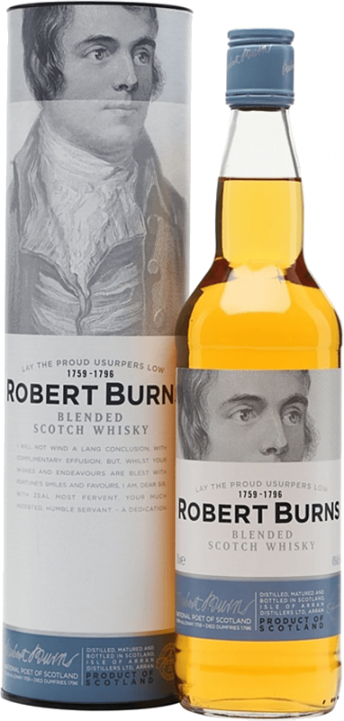 Арран Роберт Бернс купажированный виски в подарочной упаковке 0.7 л