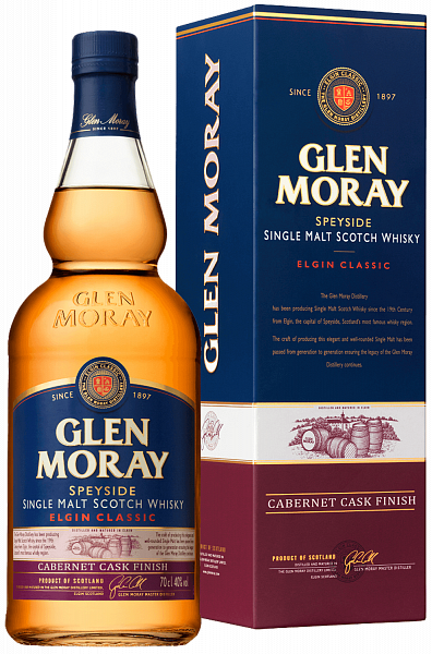 Glen Moray Elgin Classic Cabernet Cask Finish Speyside Single Malt Scotch Whisky (gift box), 0.7 л в Рязани