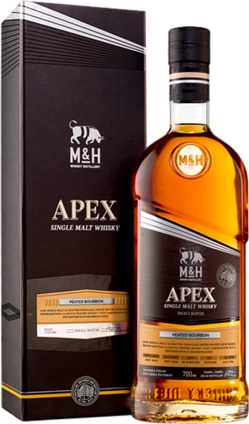 Виски M&H Apex Peated Bourbon Cask Single Malt Whiskey (gift box), 0.7 л в Рязани