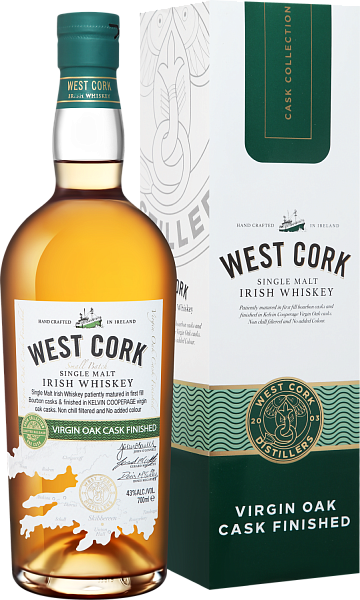 West Cork Virgin Oak Cask Finished Single Malt Irish Whiskey (Подарочная упаковка), 0.7 л в Рязани
