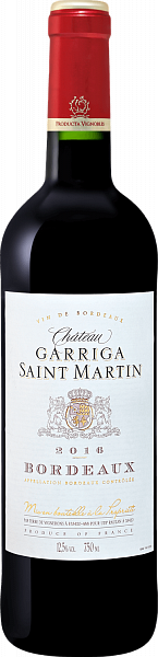 Chateau Garriga St Martin Bordeaux AOC, 0.75 л в Рязани