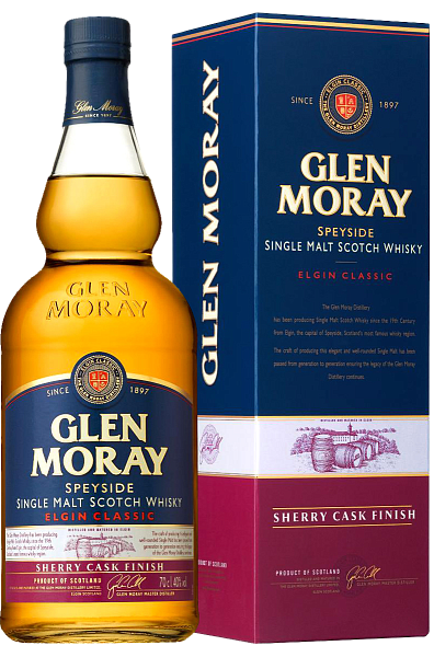 Glen Moray Elgin Classic Sherry Cask Finish Speyside Single Malt Scotch Whisky (gift box), 0.7 л в Рязани