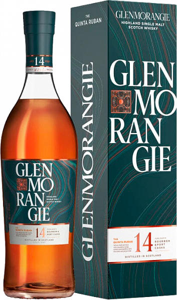 Виски Glenmorangie The Quinta Ruban Single Malt Scotch Whisky 14 y.o. (gift box), 0.7 л