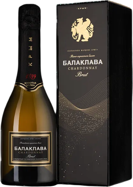 Balaklava Chardonnay Brut Crimea Zolotaya Balka (Подарочная упаковка), 0.75 л в Рязани