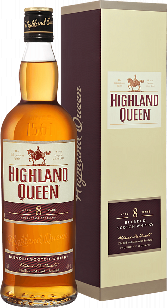 Highland Queen Blended Scotch Whisky 8 y.o. (gift box), 0.7 л